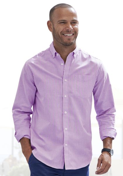 H.I.S Langarmhemd "Regular-fit" Oxfordhemd langarm mit Button-down-Kragen a günstig online kaufen