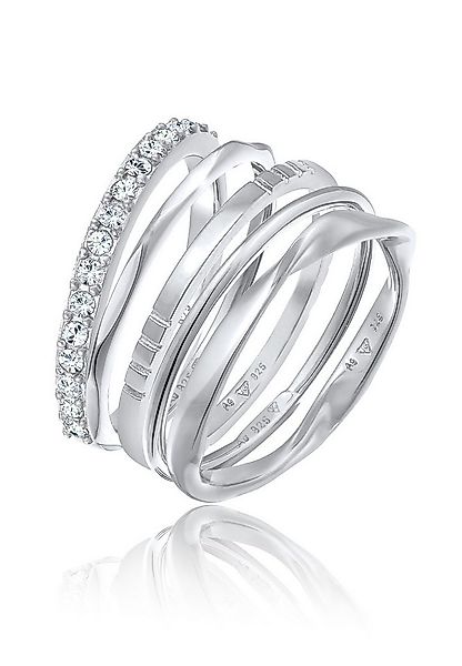 Elli Ring-Set Stapelringe Bandringe Kristalle 5er Set 925 Silber, Schmuckse günstig online kaufen