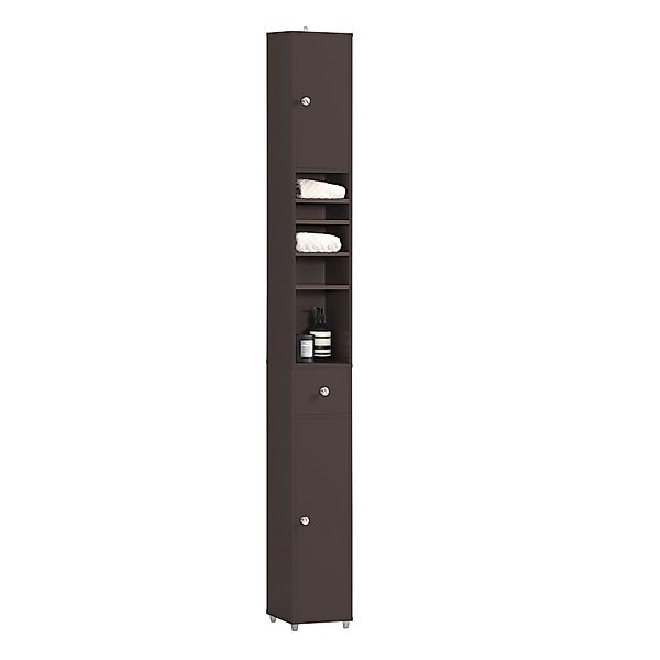 SoBuy Hochschrank Schmal Badschrank mit Verstellbaren Ablagen Badregal BZR3 günstig online kaufen
