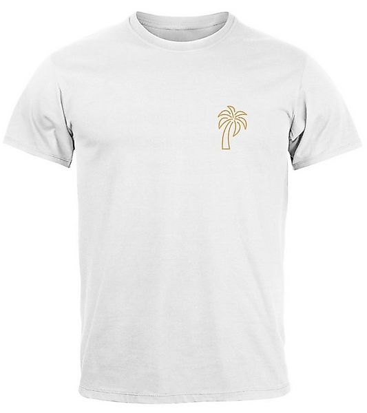 Neverless Print-Shirt Herren T-Shirt Palme Logo günstig online kaufen