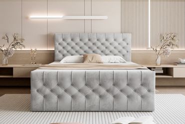 Goldstoff Boxspringbett TAURIEL mit Federkernmatratze & günstig online kaufen
