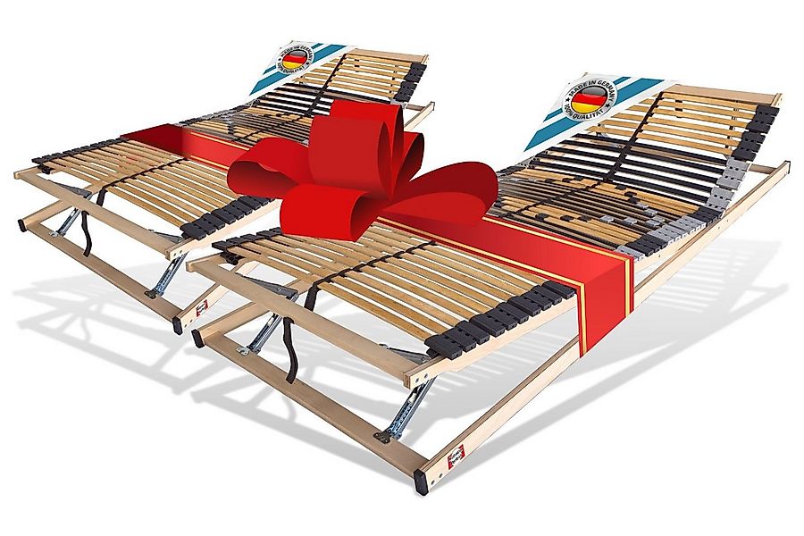 Lattenrost mit 42 Leisten, 100% Buche, 7 Zonen, MONTIERT bis 250 Kg BELASTB günstig online kaufen