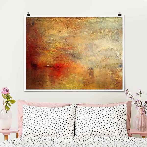 Poster - Querformat Joseph Mallord William Turner - Sonnenuntergang über ei günstig online kaufen