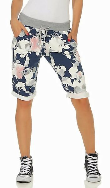 CLEO STYLE Sweatbermudas Sweat Bermuda 9 Navy / Rose günstig online kaufen