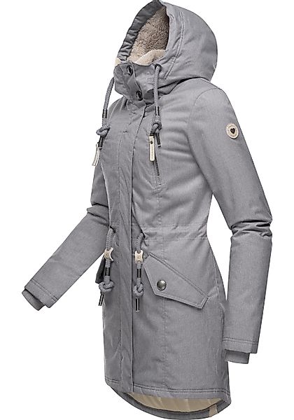 Ragwear Wintermantel Elsie Melange Wasserdichter Winterparka günstig online kaufen