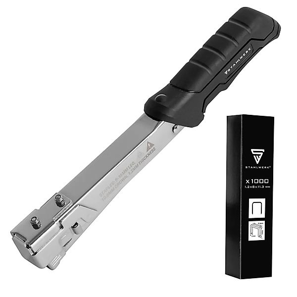 STAHLWERK Hammertacker Schlagtacker Handtacker Klammergerät mit 1000 Klamme günstig online kaufen