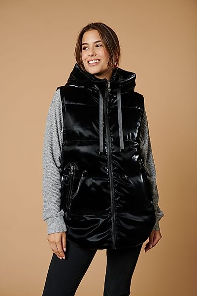 ZABAIONE Steppweste Vest Gl44ossy mit Glanz-Effekt günstig online kaufen