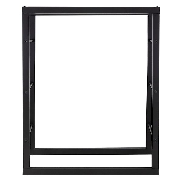 ML-Design Kaminholzregal 80x100x25 cm Rechteckig Schwarz Metall Innen/Außen günstig online kaufen