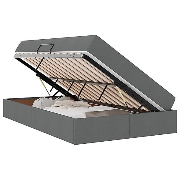 vidaXL Stauraumbett mit Matratze Dunkelgrau 120 x 190 cm 3399647 günstig online kaufen