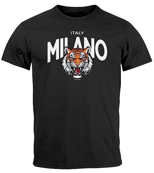 Neverless Print-Shirt Herren T-Shirt Tiger Frontprint Aufdruck Milano Maila günstig online kaufen