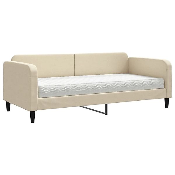 vidaXL Bett Tagesbett mit Matratze Creme günstig online kaufen