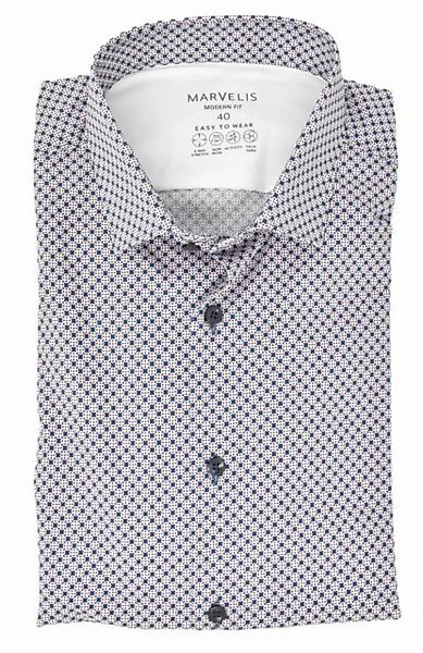 MARVELIS Businesshemd Easy To Wear Hemd - Modern Fit - Langarm - Muster - B günstig online kaufen