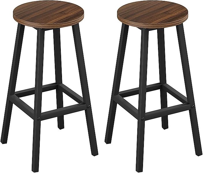 Klihome Barhocker (2 St), Barstühle mit Fußstütze, für Bar Kücheninsel Essz günstig online kaufen