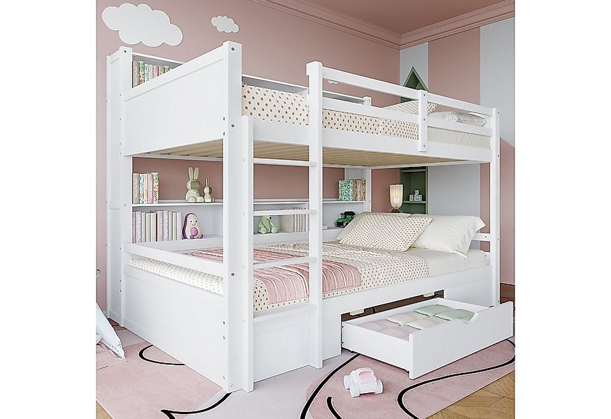 TavilaEcon Etagenbett Kinderbett Jugendbett mit Schubladen und Staufächern, günstig online kaufen