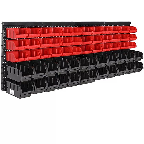Werkzeugwand 2er-Set Schwarz/Rot mit je 30 Stapelboxen günstig online kaufen