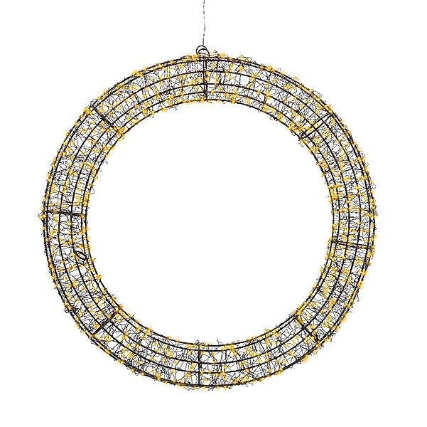 Kaemingk Dekokranz Lumineo LED-Kranz Metall schwarz, günstig online kaufen