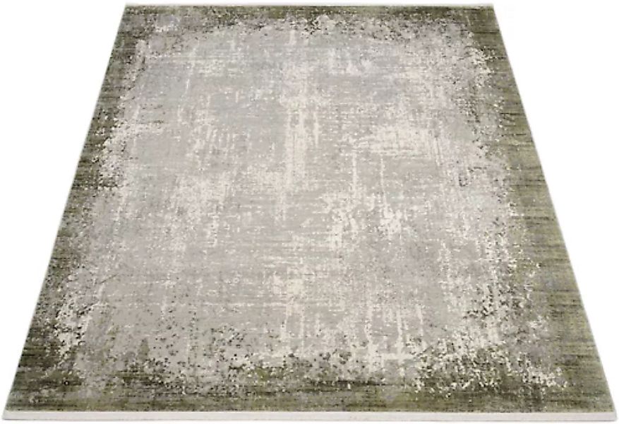 WK WOHNEN Teppich »BORDER«, rechteckig, hochwertiger Viskoseanteil, samtwei günstig online kaufen