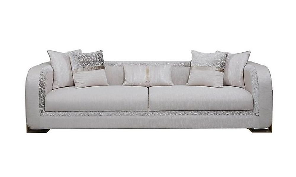 Xlmoebel 3-Sitzer Modernes Dreisitzer-Sofa in Grau aus Stoff - 3-Sitzer-Pol günstig online kaufen