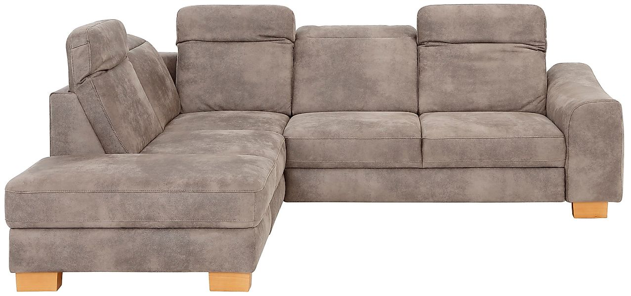 Home affaire Ecksofa "Dundee L-Form", wahlweise mit Kopfteilverstellung und günstig online kaufen