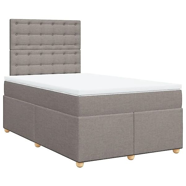vidaXL Boxspringbett mit Matratze Taupe 120x190 cm Stoff 3293537 günstig online kaufen
