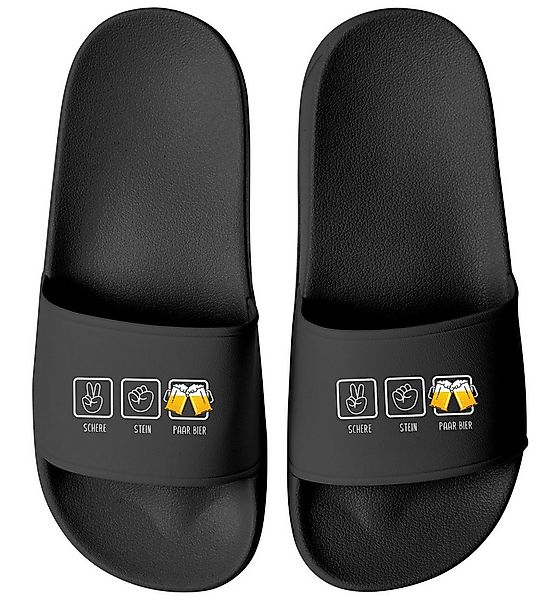 MoonWorks Badelatschen Herren mit Spruch Bier, Lustige Urlaubsschuhe für Ba günstig online kaufen