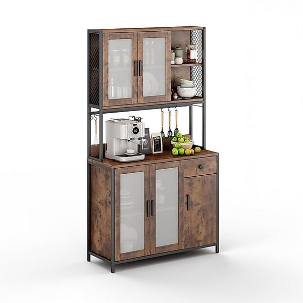 Dripex Hochschrank Küchenschrank Buffetschrank mit Arbeitsplatte 181cm Hohe günstig online kaufen