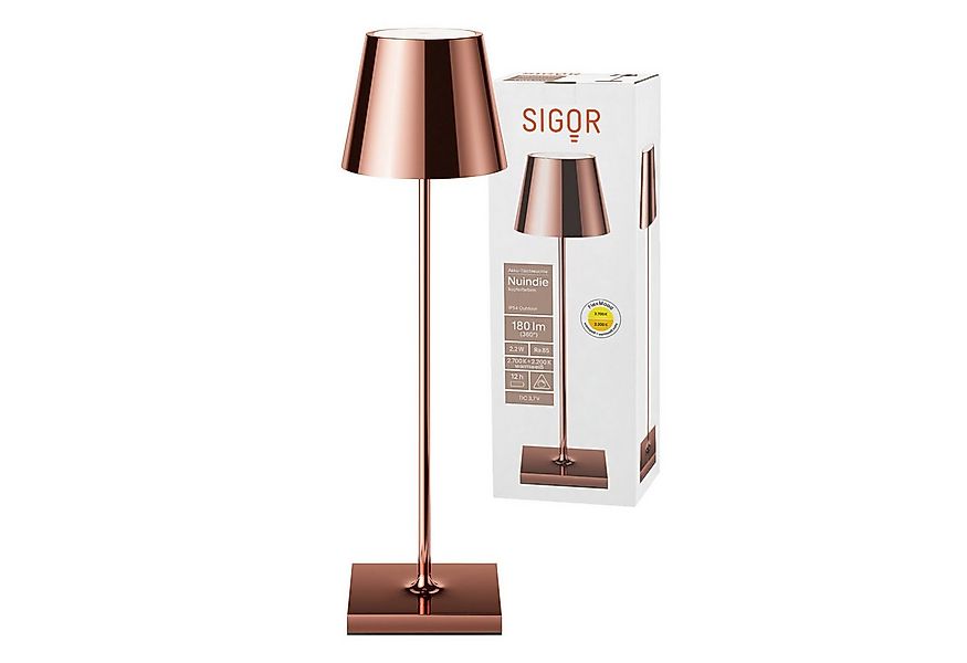 SIGOR LED Tischleuchte Akku-Tischleuchte, Dimmbar, LED fest integriert, War günstig online kaufen