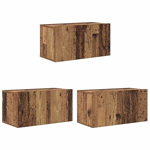 vidaXL TV-Schrank 3 Stk Braun 60 x 30 x 30 cm Holzwerkstoff 875166 günstig online kaufen