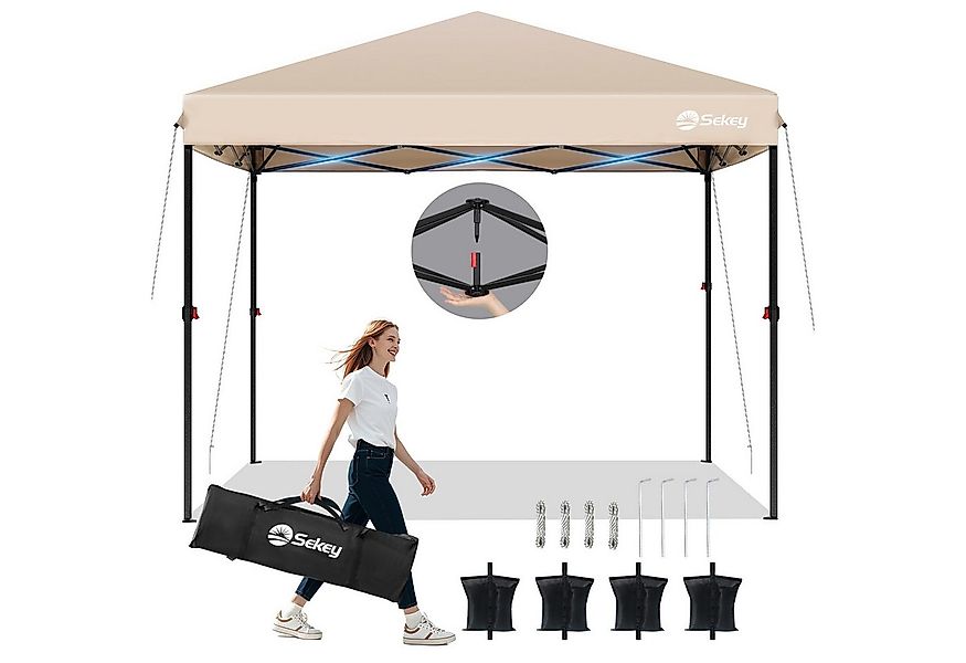 Sekey Faltpavillon 300x300 cm Pop-Up Pavillon, 3 wählbare Höhen: 270cm, 260 günstig online kaufen