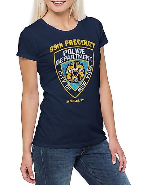 Urban Backwoods Print-Shirt Police Badge 99th Precinct Damen T-Shirt Brookl günstig online kaufen