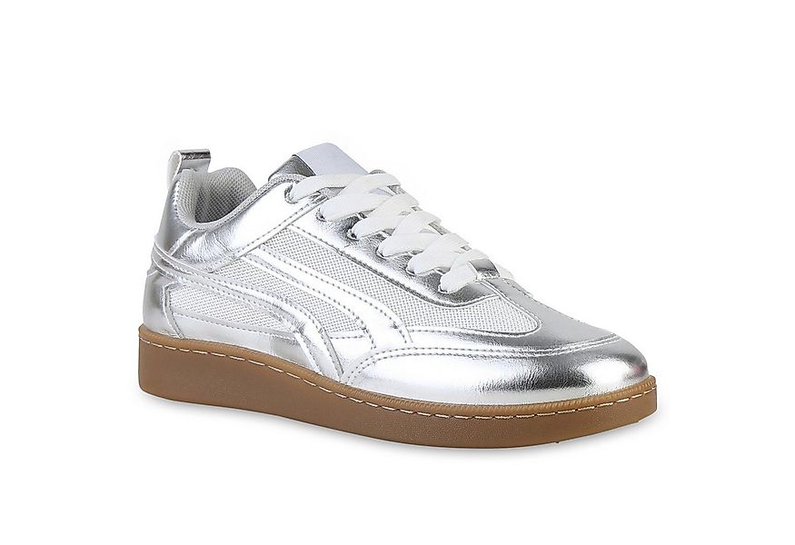 VAN HILL 841526 Sneaker Damen Sneaker Low Schnürer Bequeme Metallic Schnür- günstig online kaufen