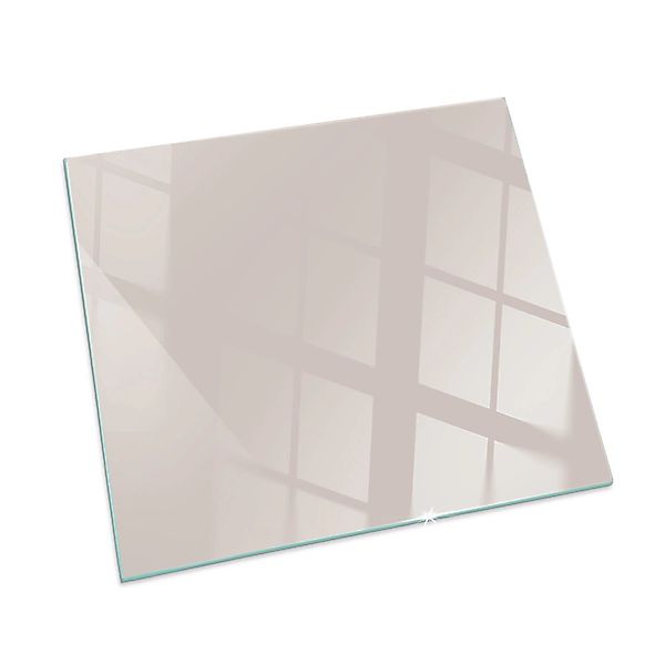 Tulup Glasplatte für Kamin Beige Glasplatte unter Kaminöfen Quadrat 50x50 c günstig online kaufen