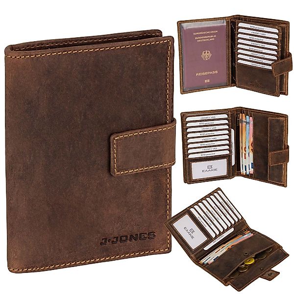 J.Jones Geldbörse Herren Leder Brieftasche RFID günstig online kaufen