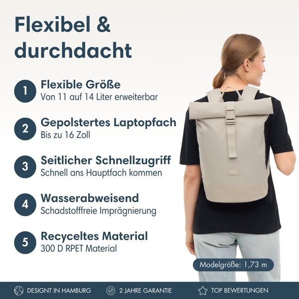 LARKSON Cityrucksack Janne Small Tagesrucksack 11-14 günstig online kaufen