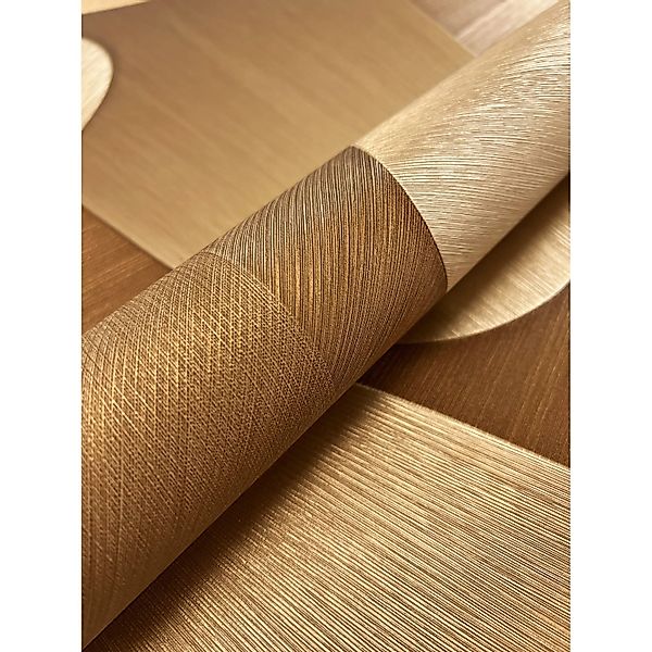 Newroom Vliestapete Nuccio Gold Grafik Modern Strukturiert FSC® günstig online kaufen