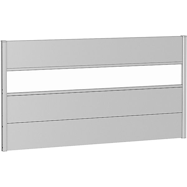 Biohort Wandpaneel Sichtschutz m. Acrylglas 180 cm x 90 cm Silber-Metallic günstig online kaufen