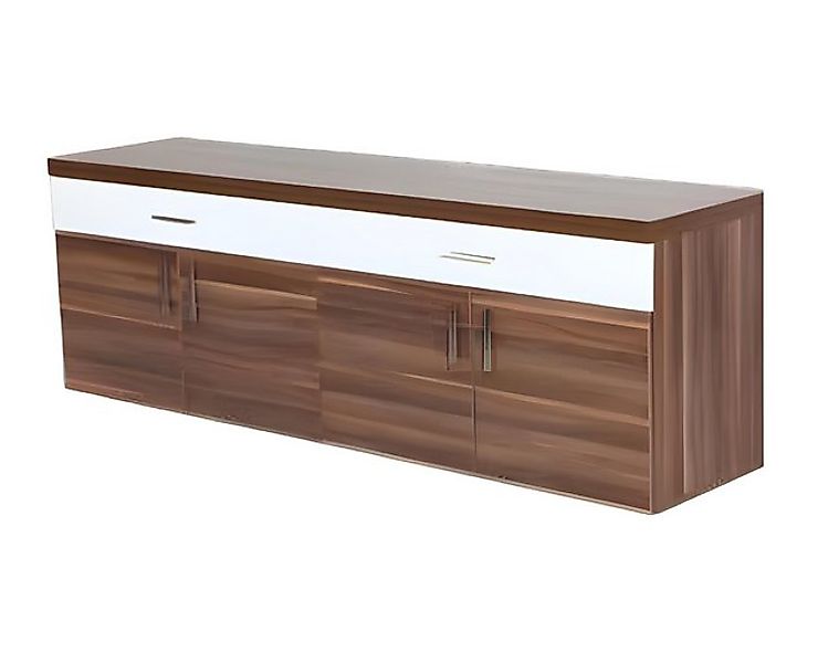 Xlmoebel Aktenschrank Zeitgemäßer braun-weißer Schrank für Akten und Büroma günstig online kaufen