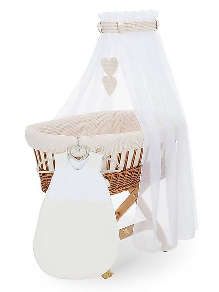 FabiMax Stubenwagen naturbelassen, Komplettset, Musselin & Waffelpiqué, Ink günstig online kaufen