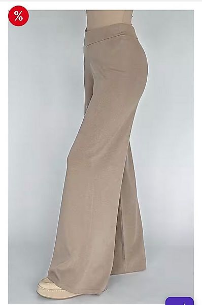 Zuckerwatte Strickhose mit weitem Beim aus wertiger Viskose Stretch Mischun günstig online kaufen