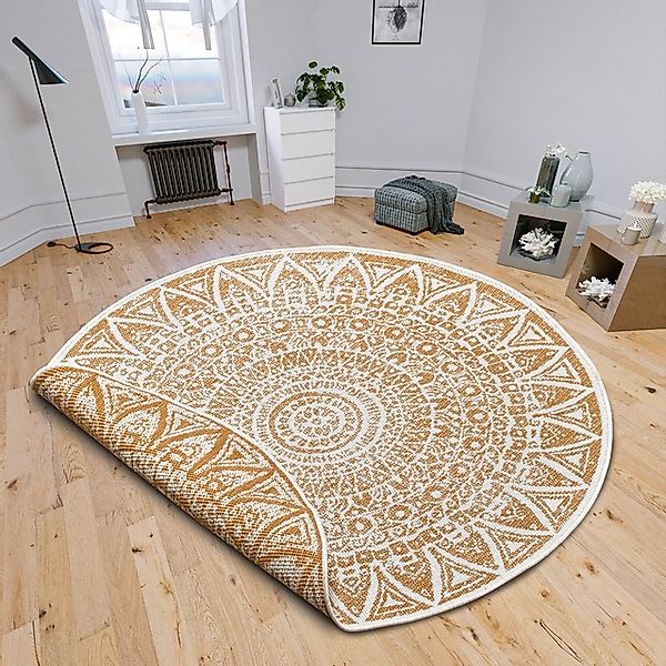 freundin Home Collection Teppich »Lilja Wendeteppich«, rund, 5 mm Höhe, In- günstig online kaufen