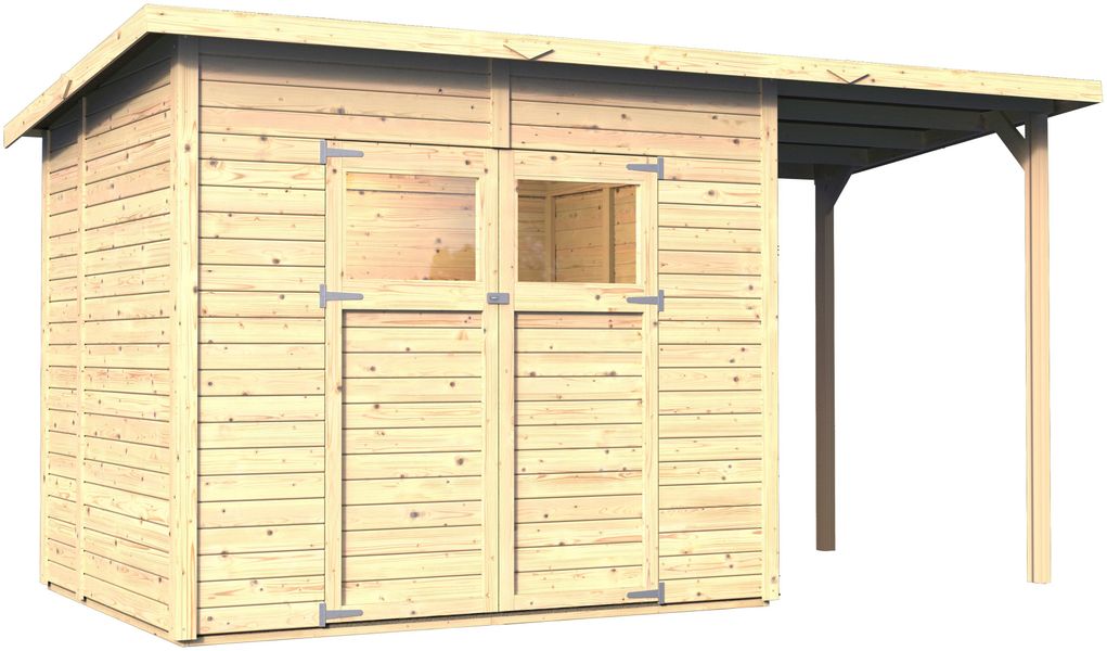 KONIFERA Gartenhaus "Amrum 3 aus naturbelassenem Fichtenholz" inklusive Fuß günstig online kaufen