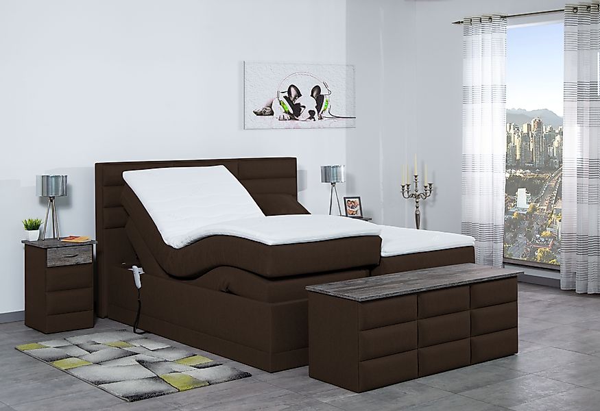 Meisterbetten Boxspringbett Pino (mit Motor, 7-Zonen günstig online kaufen
