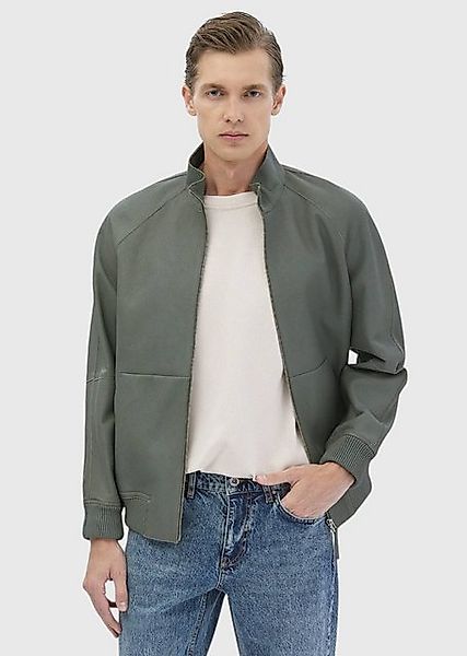 RAMSEY Winterjacke Hellgrüner Wildleder Mantel günstig online kaufen