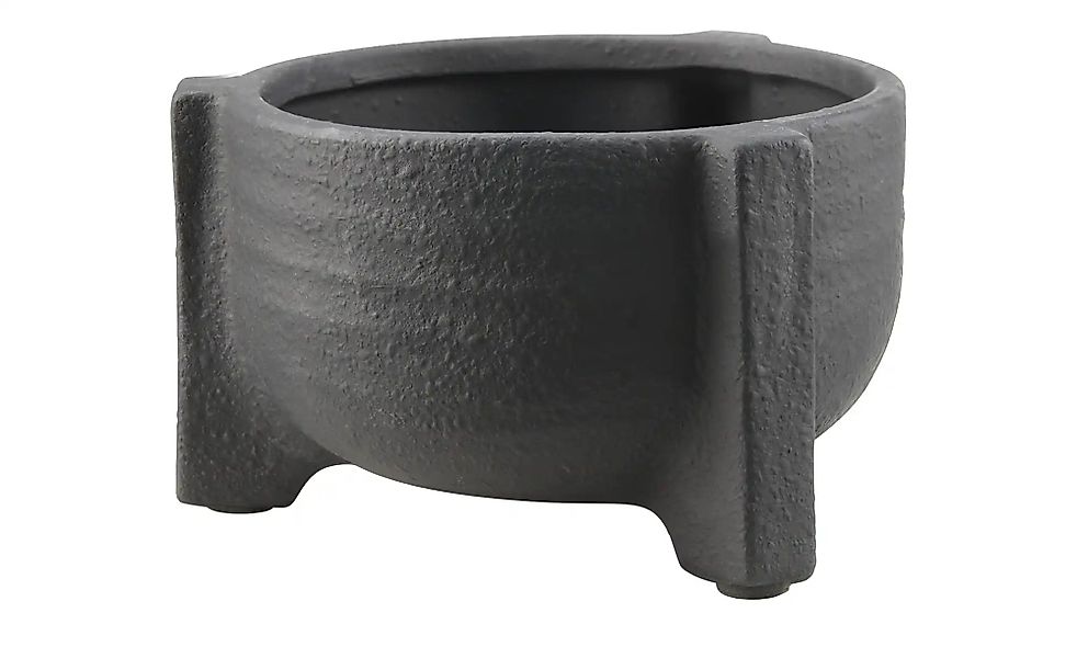 HOME STORY Übertopf   ¦ schwarz ¦ Terracotta ¦ Maße (cm): H: 13  Ø: 21.5 Ac günstig online kaufen