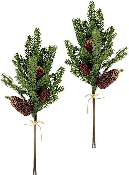 Winterliche Kunstpflanze Kunstzweig, künstlicher Tannenbund Tannenzweig-Bun günstig online kaufen