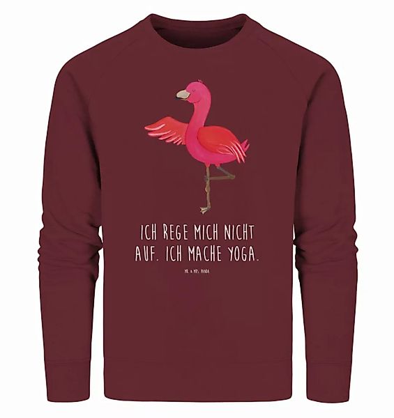 Mr. & Mrs. Panda Longpullover Größe S Flamingo Yoga - Burgundy - Geschenk, günstig online kaufen