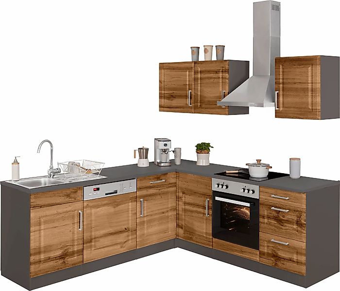 KOCHSTATION Winkelküche "KS-Stockholm", Stellbreite 220/220 cm, mit hochwer günstig online kaufen