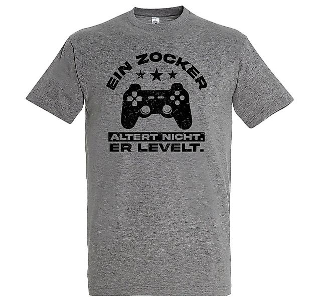 Youth Designz T-Shirt Ein Zocker altert nicht, er LEVELT! Herren Shirt mit günstig online kaufen
