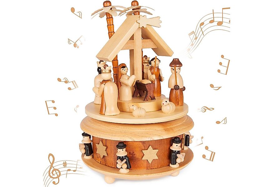 BRUBAKER Spieluhr Krippe mit Jesus, Maria und Josef - Melodie: Stille Nacht günstig online kaufen