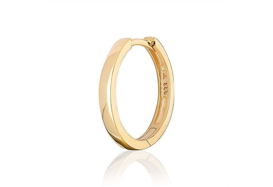 NKlaus Klappcreolen Einzel 16mm Ohrring vierkant 333 Gelbgold poliert günstig online kaufen